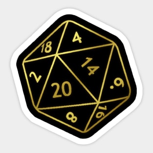 Gold Dice Sticker